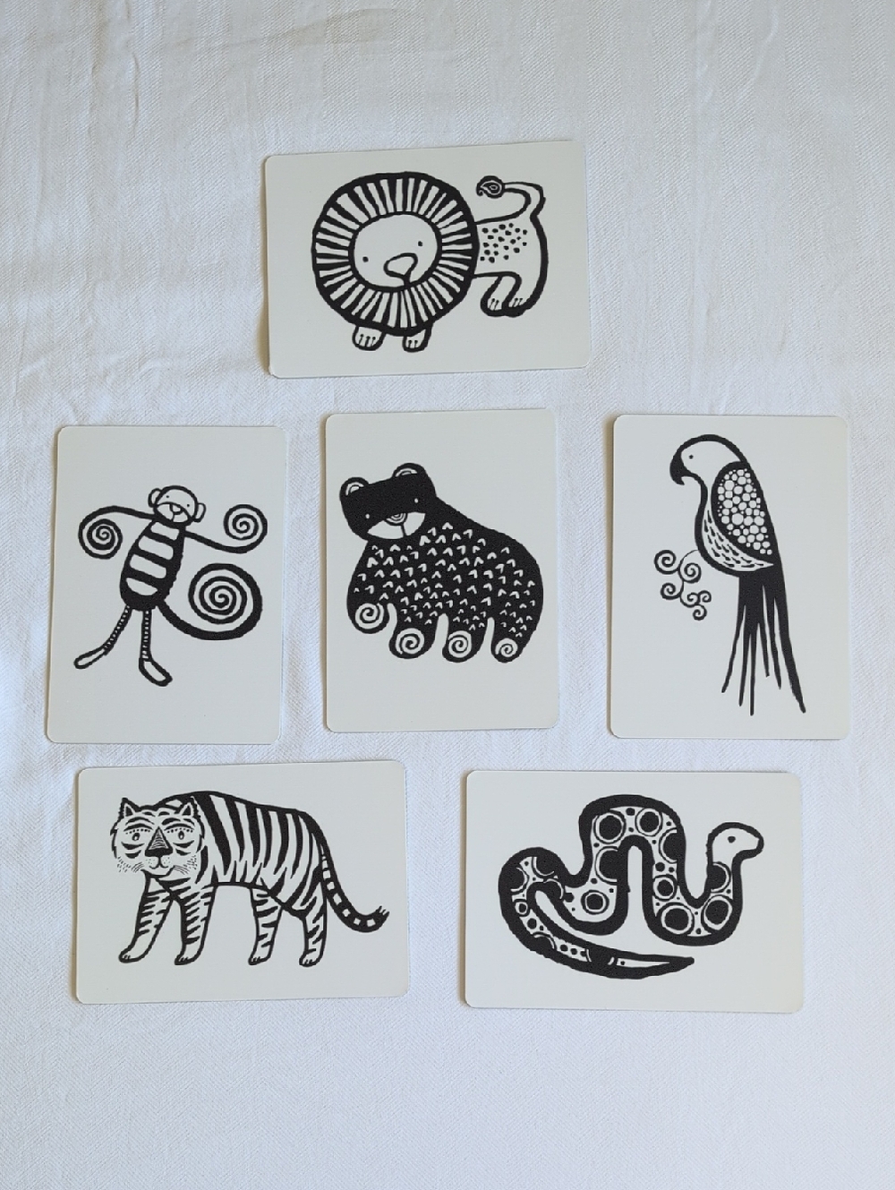 wee gallery art cards for baby jungle animals high contrast infant - Picture 3 of 11
